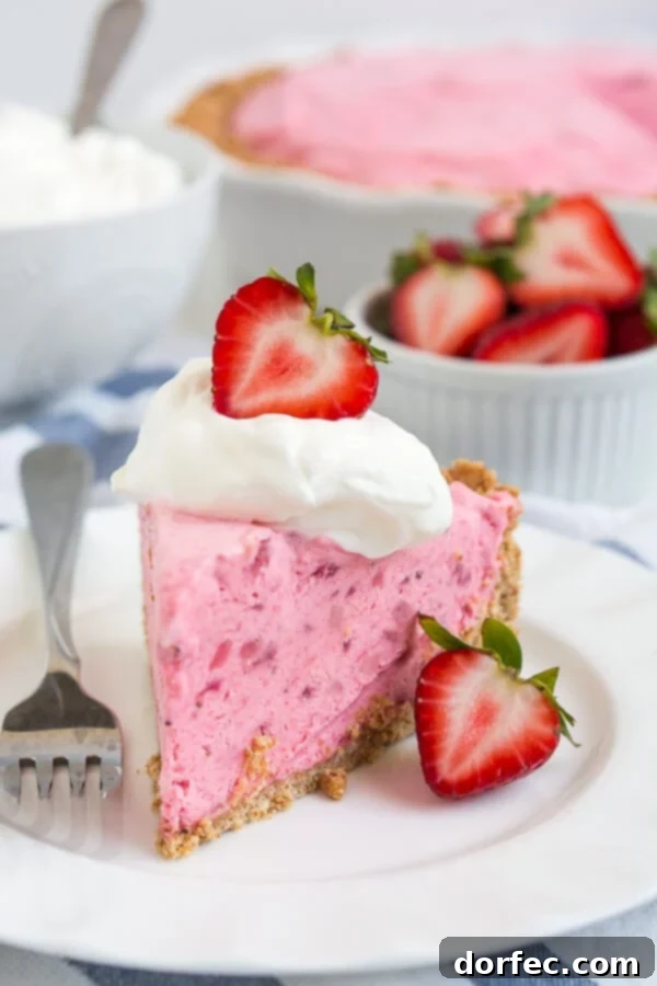 Cool down this summer with a slice of this sweet, simple, and refreshing Strawberry Icebox Pie! It's the perfect no-bake dessert.