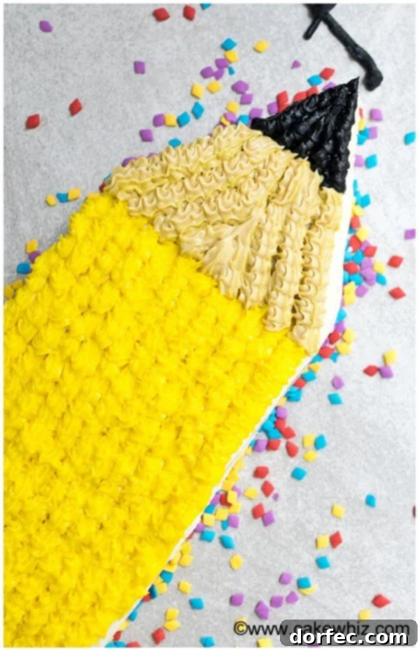 Chocolate Starfish Delights 3 Back to school themed pencil cake tutorial, a creative dessert idea.
