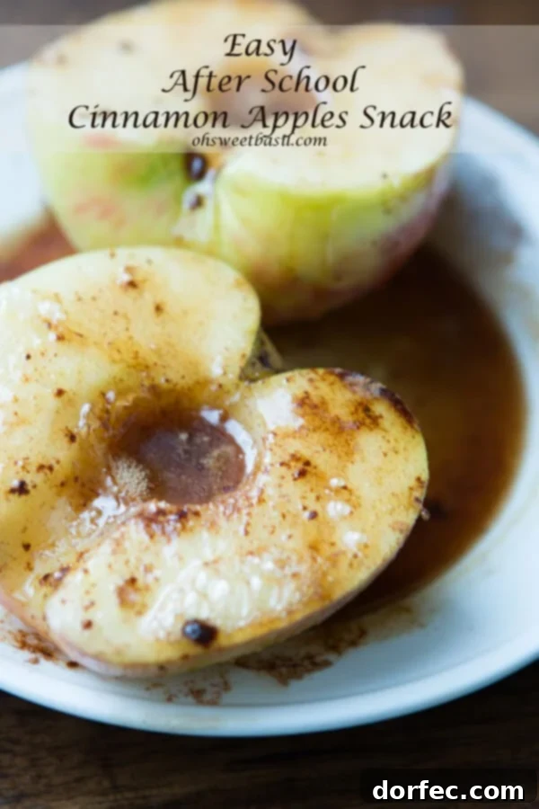 Chocolate Starfish Delights 4 Easy after-school cinnamon apples snack, a warm and comforting treat.
