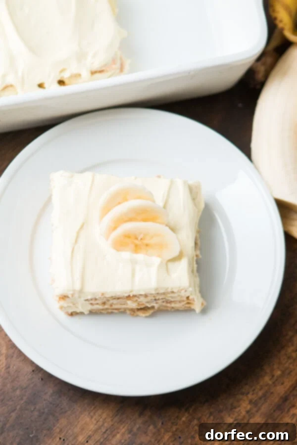 Our family goes crazy for banana cream pie so a banana cream icebox cake was a must! It's just as delicious but even easier to make! Classic banana cream icebox cake layers with graham crackers and creamy filling