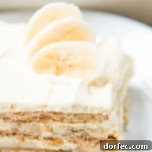 Banana Dream Icebox Cake 3 Our family goes crazy for banana cream pie so a banana cream icebox cake was a must! It's just as delicious but even easier to make! ohsweetbasil.com
