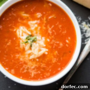 Zupas Copycat Tomato Basil Orzo Soup
