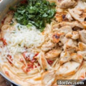 All you need is one skillet, a few fresh ingredients and soon enough you'll have 20 minute creamy sun dried tomato chicken pasta for dinner. ohsweetbasil.com