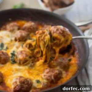 Hearty Cheesy Meatball and Zucchini Skillet 9 Cheesy Meatball Zucchini Skillet