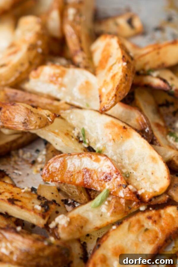 Greek lemon roasted potatoes garnished with fresh herbs, a bright and flavorful side.