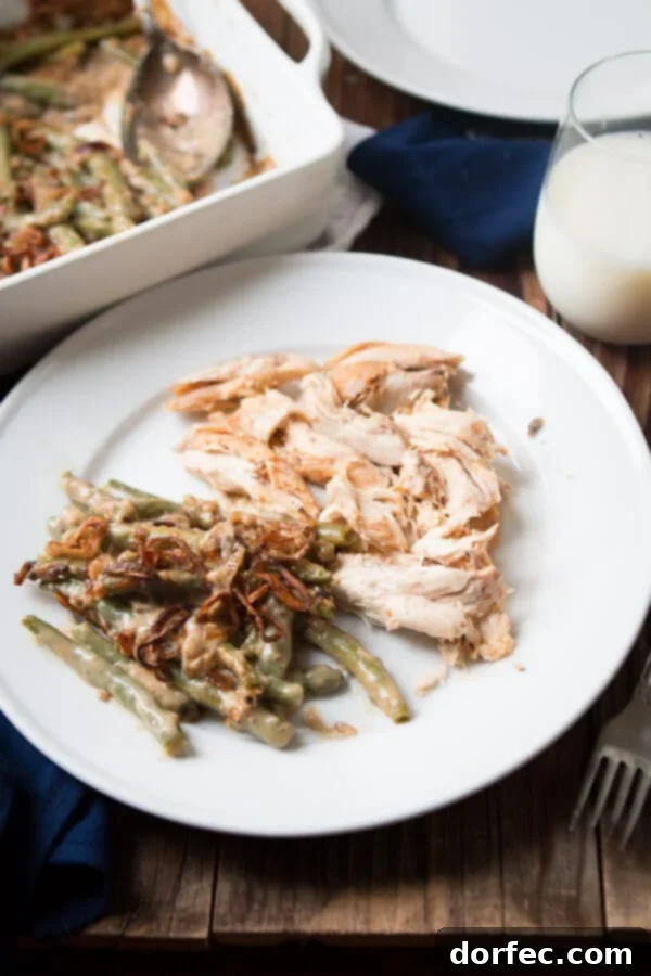 We all grew up on green bean casserole with cream of mushroom soup, but it's time to kick things up with Heritage Green Bean Casserole with Crispy Shallots. ohsweetbasil.com
