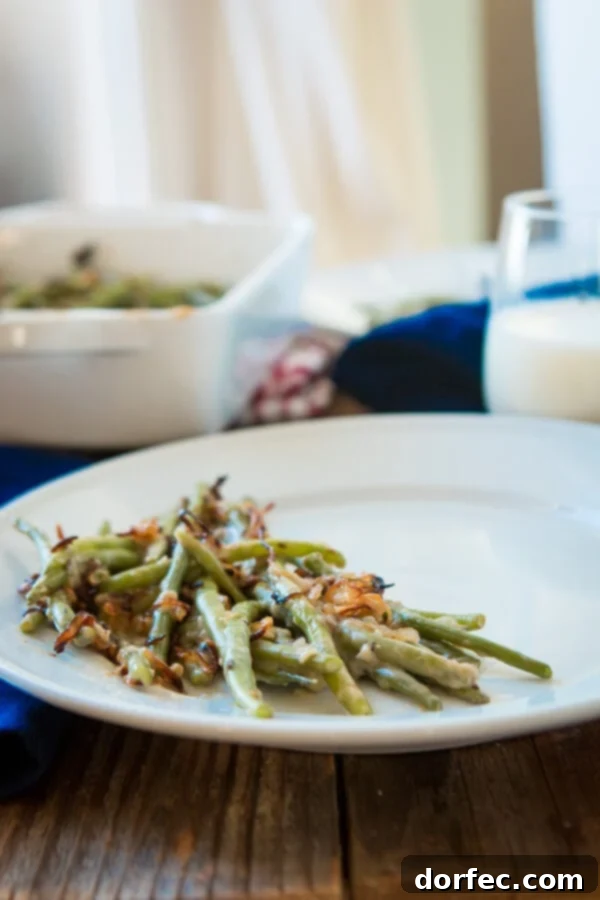 We all grew up on green bean casserole with cream of mushroom soup, but it's time to kick things up with Heritage Green Bean Casserole with Crispy Shallots. ohsweetbasil.com