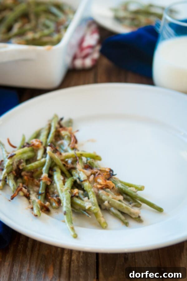 We all grew up on green bean casserole with cream of mushroom soup, but it's time to kick things up with Heritage Green Bean Casserole with Crispy Shallots. ohsweetbasil.com