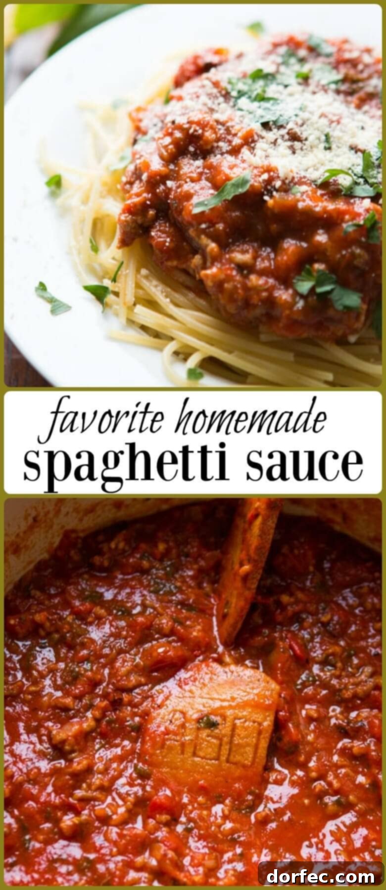 It's taken years to create a delicious Favorite homemade spaghetti sauce we want to eat over and over again and it's thanks to one secret ingredient.