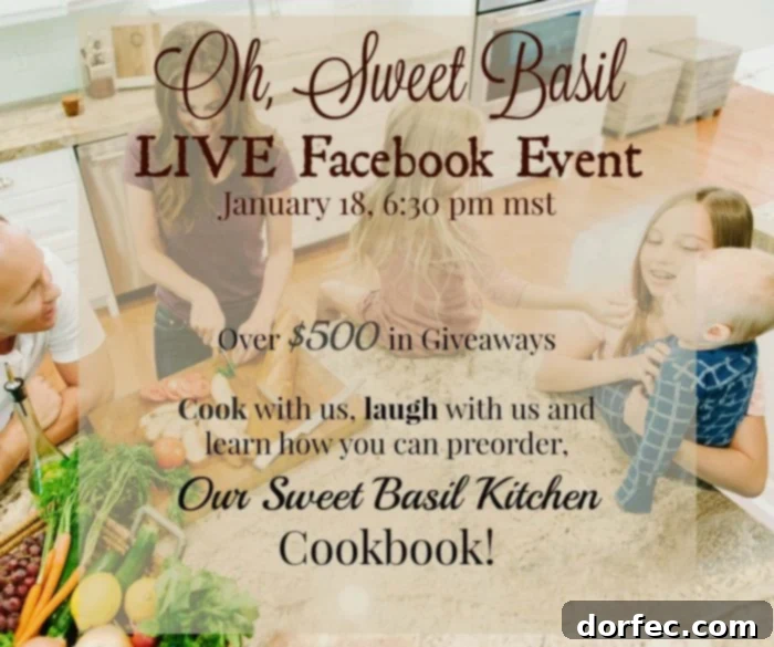 our sweet basil kitchen cookbook party! ohsweetbasil.com