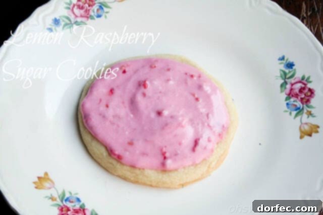 Pillowy Soft Sugar Cookie Bars 5 raspberry frosted lemon sugar cookies ohsweetbasil.com