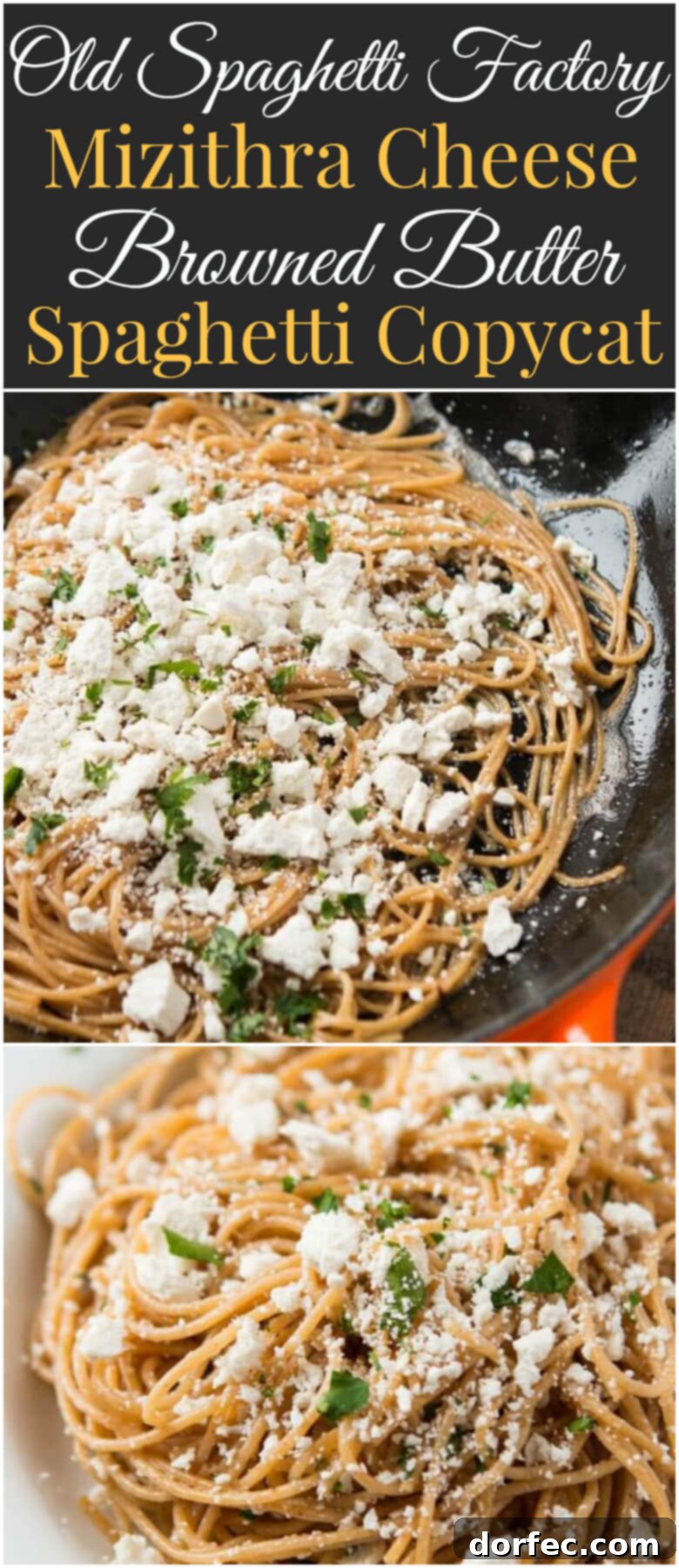 Old Spaghetti Factory's Famous Mizithra Browned Butter Spaghetti Recipe 8 The name might be long and boring but the recipe isn't! It's a quick and easy Old Spaghetti Factory Mizithra Cheese and Browned Butter Spaghetti Copycat! ohsweetbasil.com