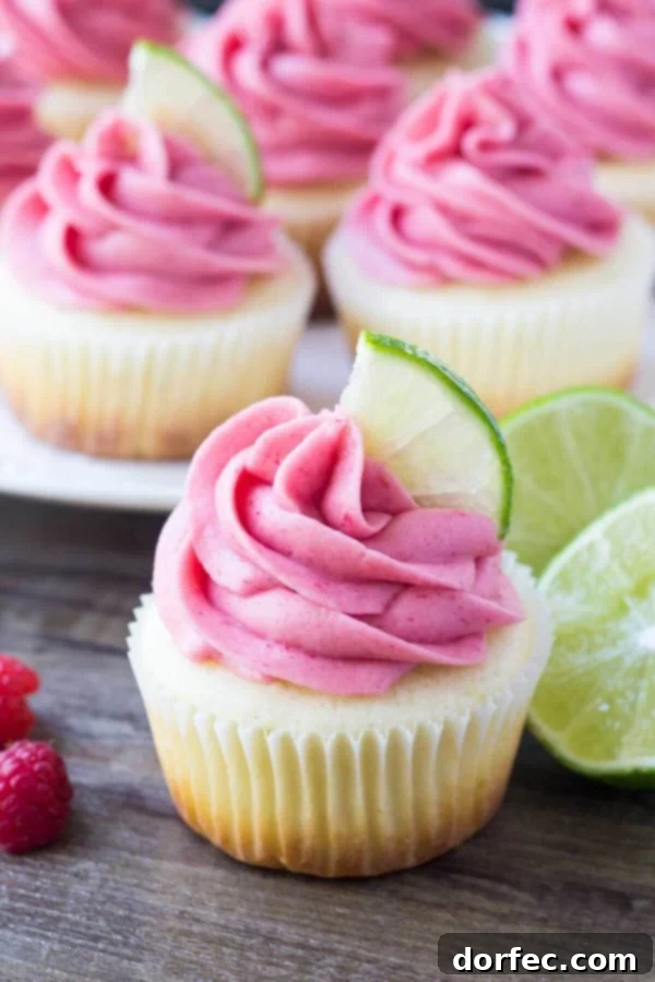 These Raspberry Lime Cupcakes are so pretty and have such a fun flavor combo. They start with moist vanilla cupcakes with a fresh hint of lime, then they're frosted with raspberry buttercream made from fresh berries. These Raspberry Lime Cupcakes are so pretty and have such a fun flavor combo. They start with moist vanilla cupcakes with a fresh hint of lime, then they're frosted with raspberry buttercream made from fresh berries.