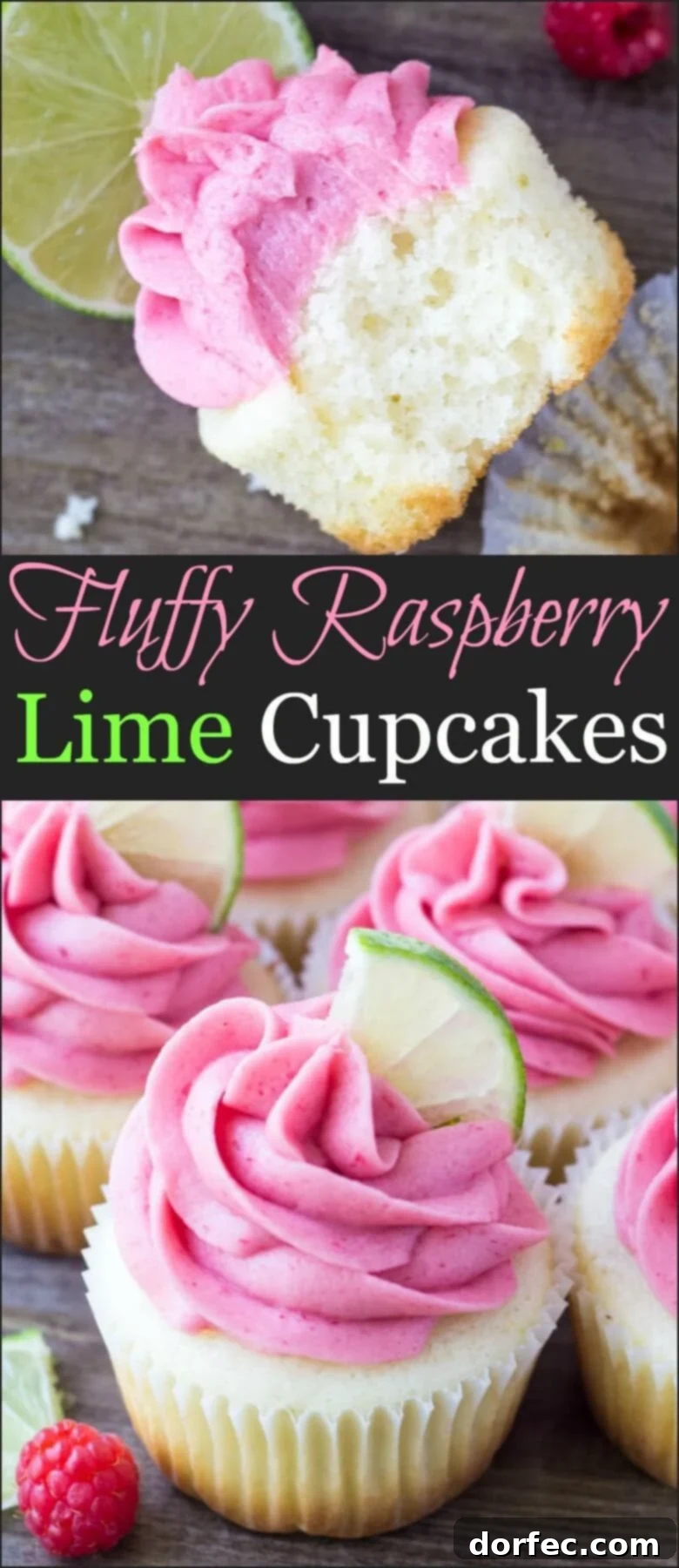 These Raspberry Lime Cupcakes are so pretty and have such a fun flavor combo. They start with moist vanilla cupcakes with a fresh hint of lime, then they're frosted with raspberry buttercream made from fresh berries. These Raspberry Lime Cupcakes are so pretty and have such a fun flavor combo. They start with moist vanilla cupcakes with a fresh hint of lime, then they're frosted with raspberry buttercream made from fresh berries.