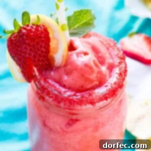 The absolute BEST Frozen Strawberry Lemonade recipe, quickly made with Wholesome Organic Stevia for a healthy and delicious summer drink. Oh Sweet Basil.