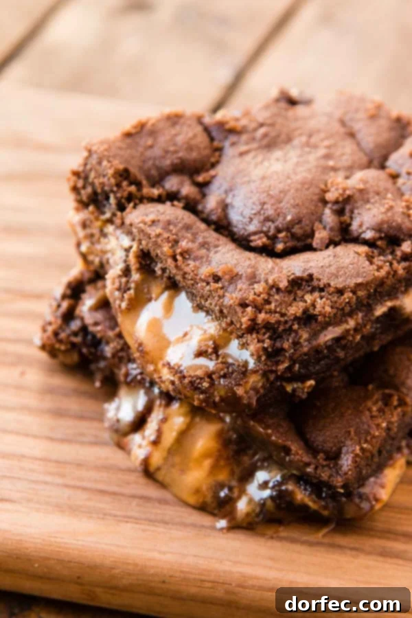 Irresistible Peanut Butter Caramel Brownies So you think you love Knock You Naked Brownies, also known as Caramel Brownies? Just wait until you try these Peanut Butter Caramel Brownies!