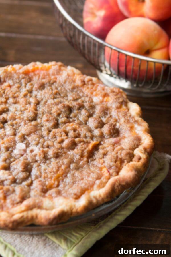 Luscious Brown Sugar Peach Pancakes 3 The best pie of the season, sour cream peach pie! ohsweetbasil.com