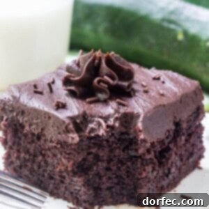 This Double Chocolate Zucchini Cake is super moist & extra chocolate-y. Then topped with creamy chocolate frosting - it's the perfect double dose of chocolate.