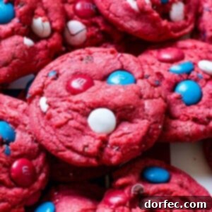Red White and Blue Red Velvet Cookies Recipe | Oh Sweet Basil