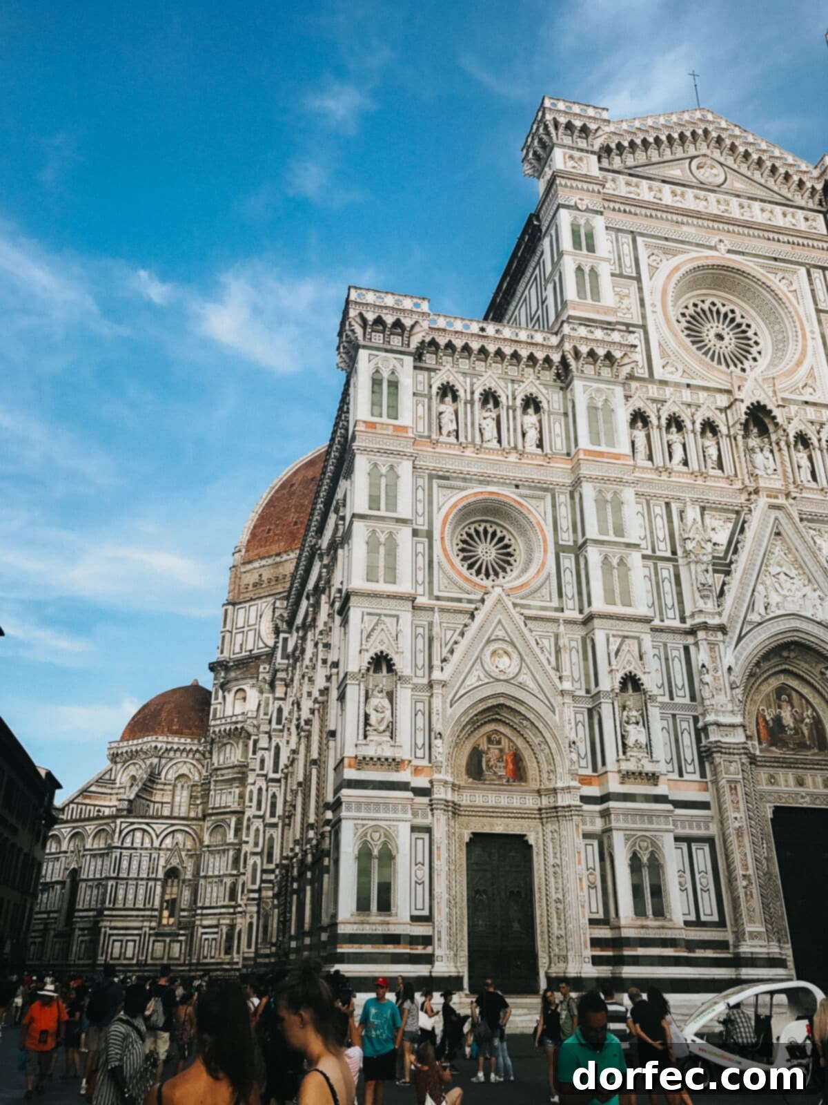 Visit the Duomo in Florence Italy and make sure you take a moment to really see all of the detail put into this magnificent building. An architectural masterpiece and a spiritual landmark.