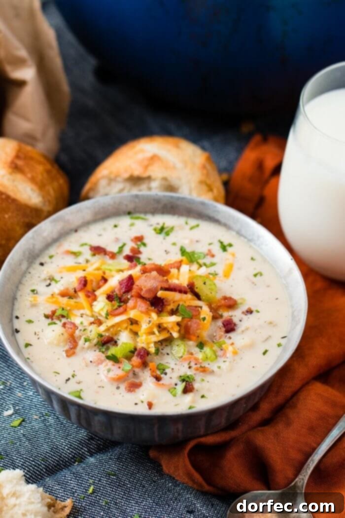 Hearty One Pot Cauliflower Chowder, a wholesome and creamy soup ideal for autumnal family gatherings and nourishing meals.