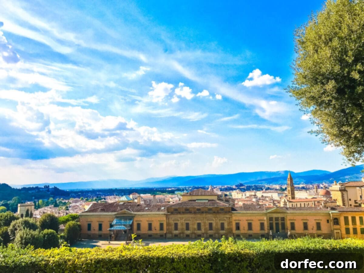 Your Perfect Florence Itinerary 15 Panoramic view from the Boboli Gardens overlooking Palazzo Pitti and Florence