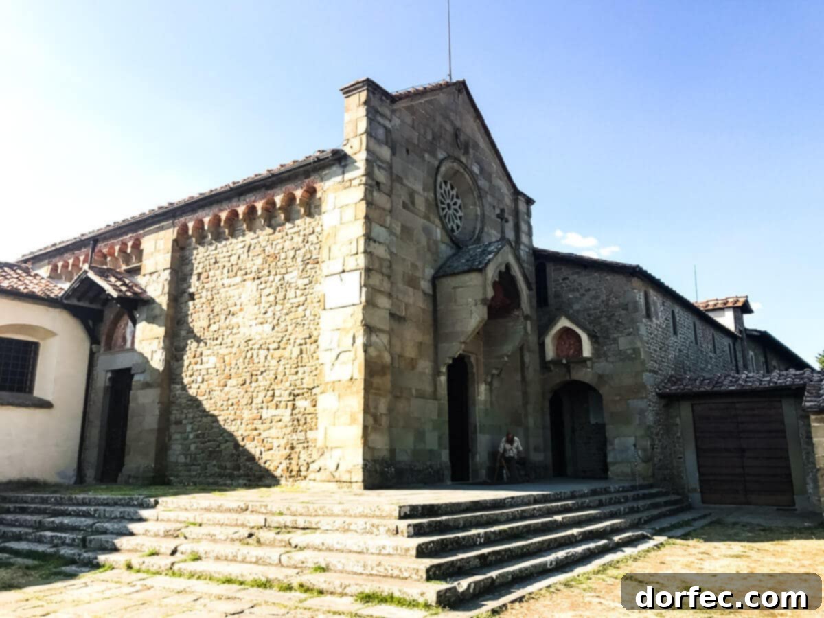 Your Perfect Florence Itinerary 19 The serene courtyard of San Francesco Monastery in Fiesole, Italy