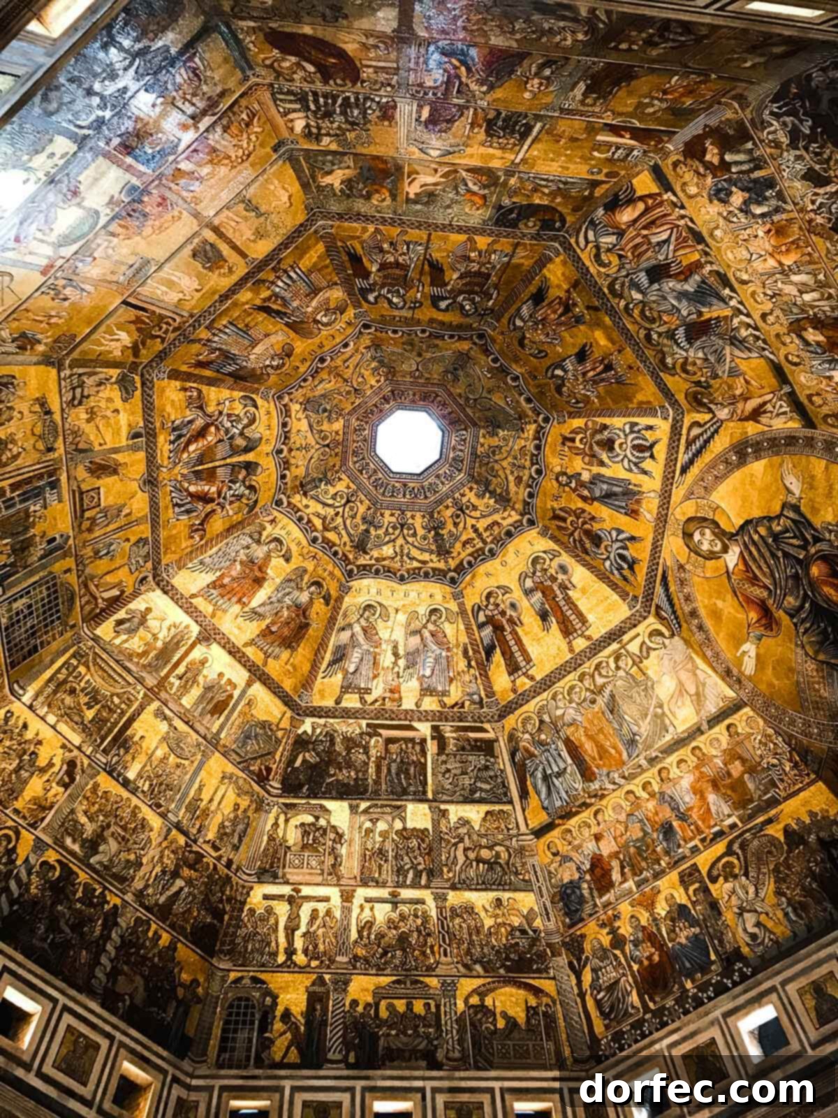 Your Perfect Florence Itinerary 26 Detail of the Baptistery in Florence, showing the door with eagle motifs, where tickets can be purchased