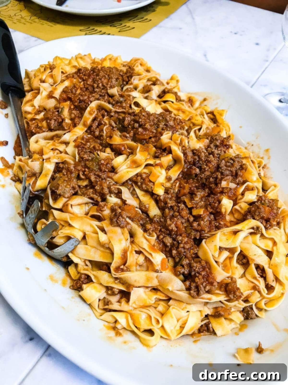 Your Perfect Florence Itinerary 27 Authentic Bolognese pasta served in a traditional restaurant in Florence, Italy