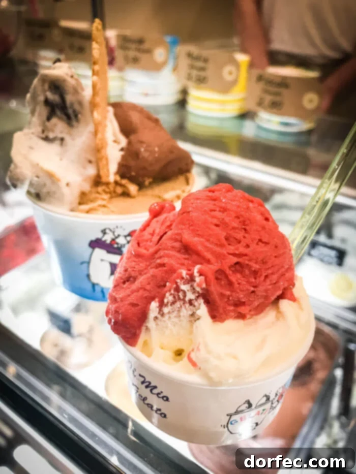 Your Perfect Florence Itinerary 29 Delicious strawberry and vanilla gelato from My Sugar, the best in Florence