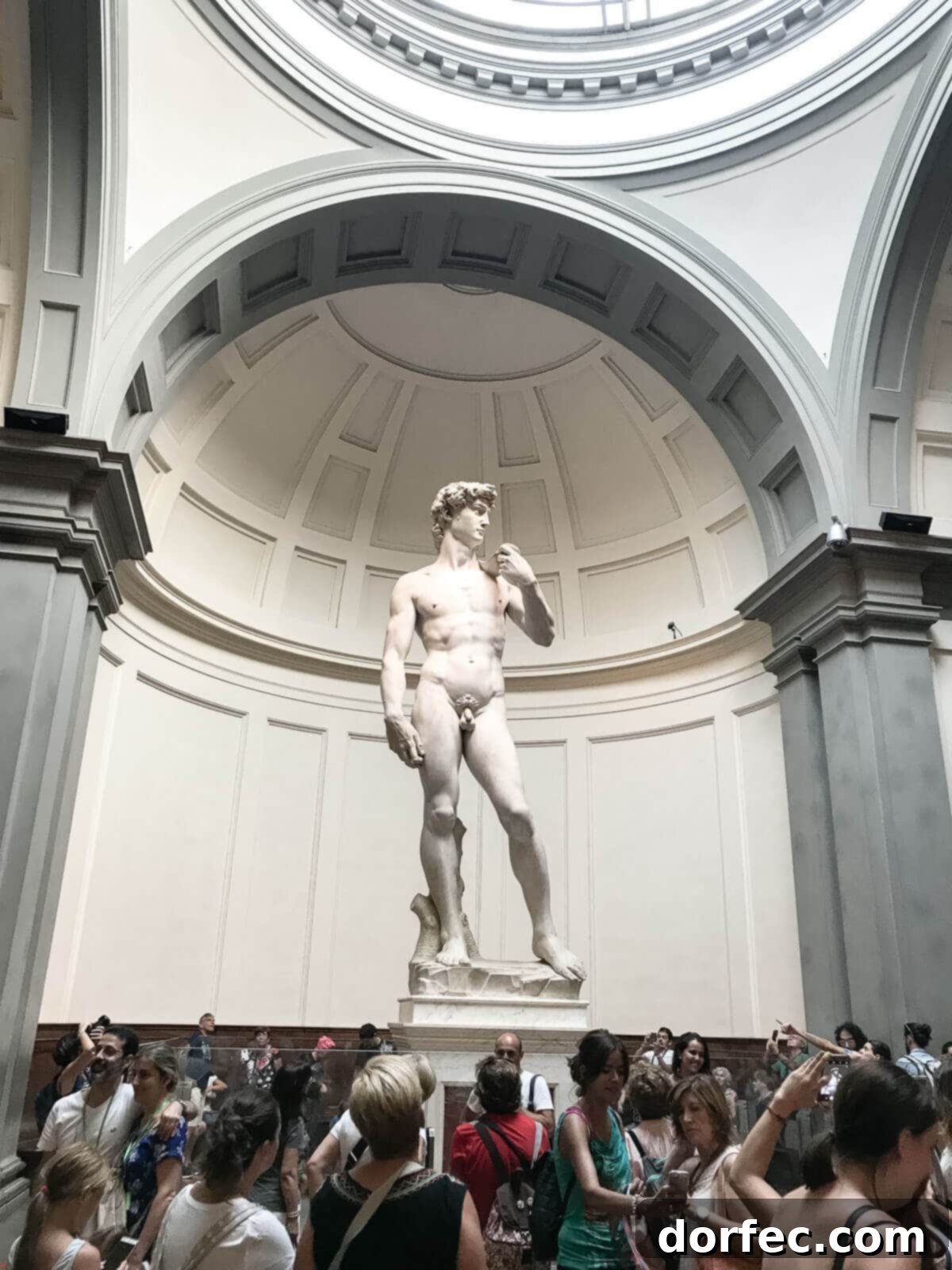 Your Perfect Florence Itinerary 4 Michelangelo's iconic David sculpture at the Accademia Gallery in Florence
