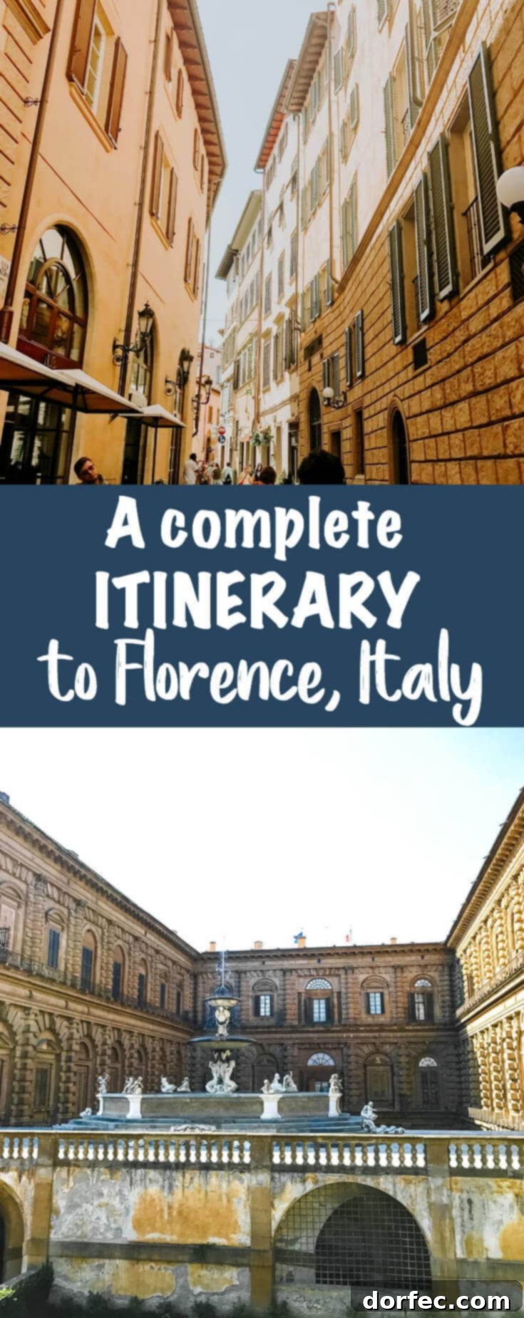 Your Perfect Florence Itinerary 33 Promotional image for Florence travel guide: Save this post for a stress-free trip to Italy