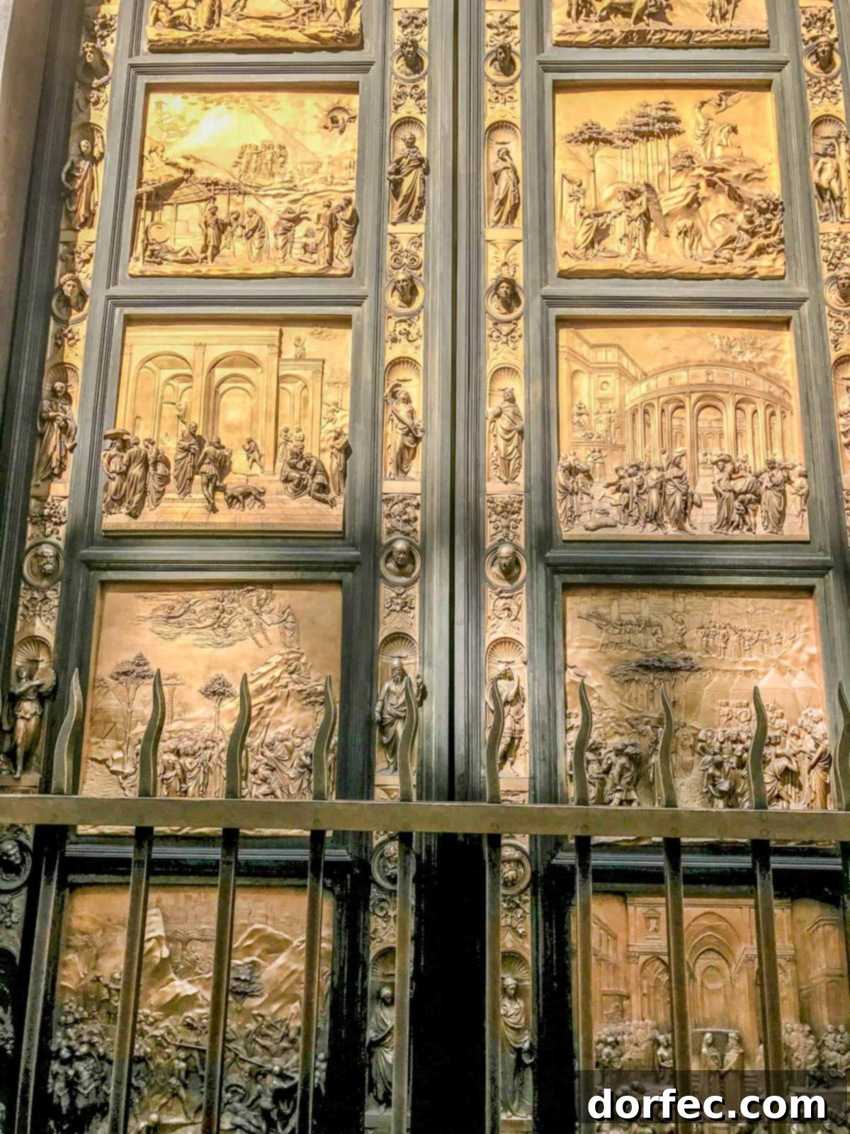 Your Perfect Florence Itinerary 5 Intricate details of the Gates of Paradise at the Opera Del Duomo Museum, Florence