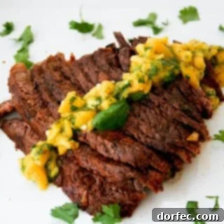 Grilled Flank Steak with Mango ChimiChurri