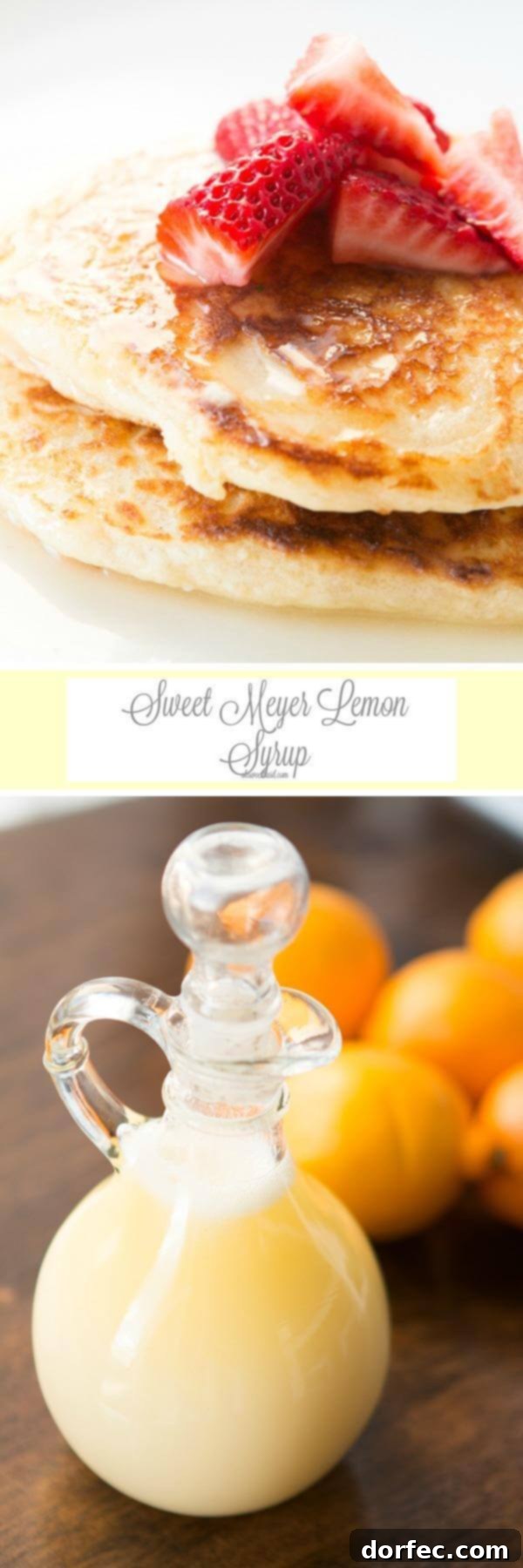 Sweet lemon syrup made with meyer lemons that's perfect for pancakes, waffles or french toast ohsweetbasil.com