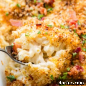 This is a quick and easy dinner idea with rotisserie chicken, cheesy chicken bacon ranch macaroni and cheese for family dinner! ohsweetbasil.com
