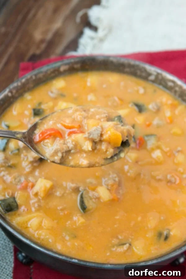 Easy Sweet Potato Apple Turkey Chili, a delicious fall soup