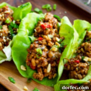 Thai Peanut Turkey Lettuce Wraps