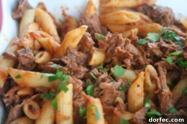 Delicious Penne with Braised Short Ribs, a comforting Italian-American pasta dish perfect for any gathering.