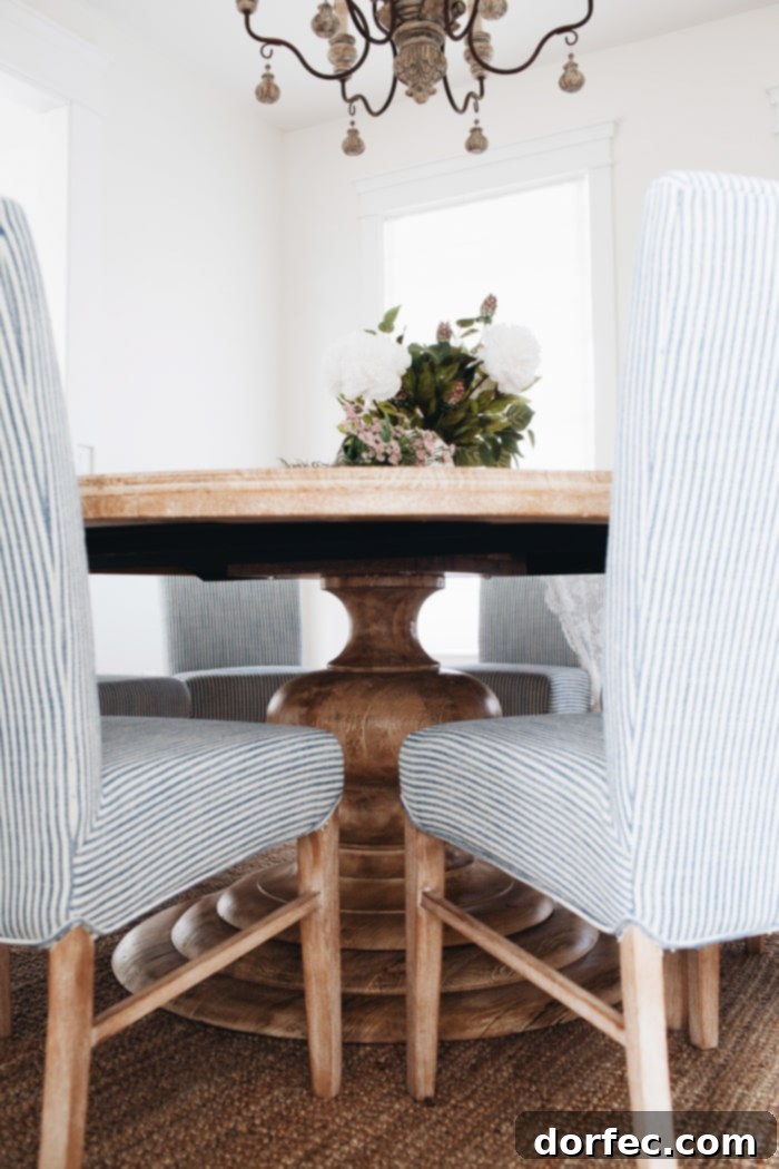 The final touch: a detailed shot of the French Country Dining Room, showcasing the cohesive design and inviting ambiance perfect for any gathering.