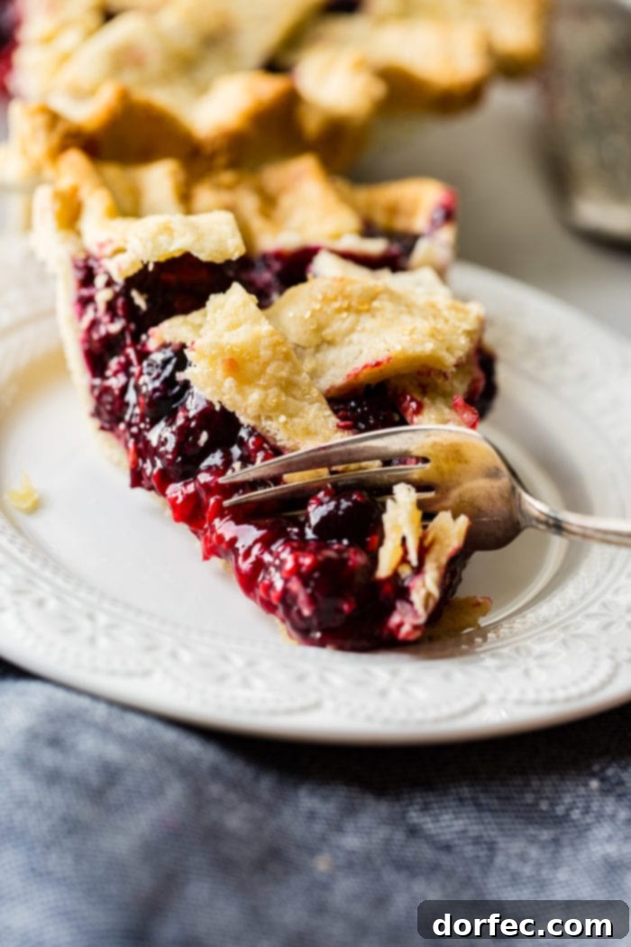 Ultimate Razzleberry Pie 5 A rich, bubbling razzleberry pie filling, perfectly thickened and ready for baking.