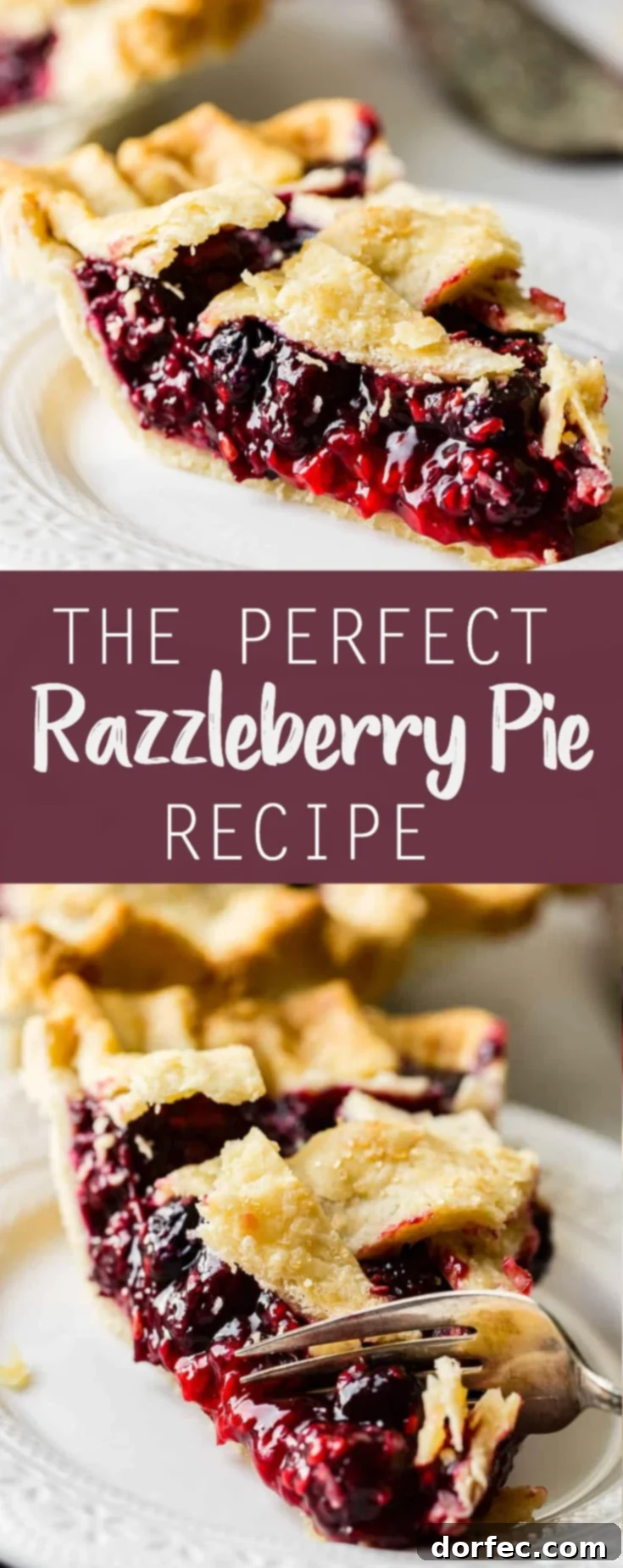 Ultimate Razzleberry Pie 7 A slice of perfect razzleberry pie, showcasing its rich berry filling and golden crust.