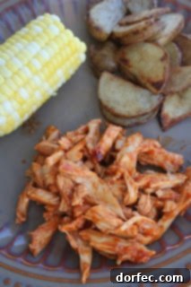 Delicious Barbeque Pulled Chicken ready to be served