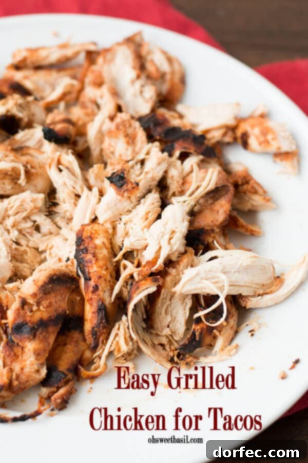 Easy grilled chicken pieces ready for tacos, served with fresh cilantro and lime wedges.