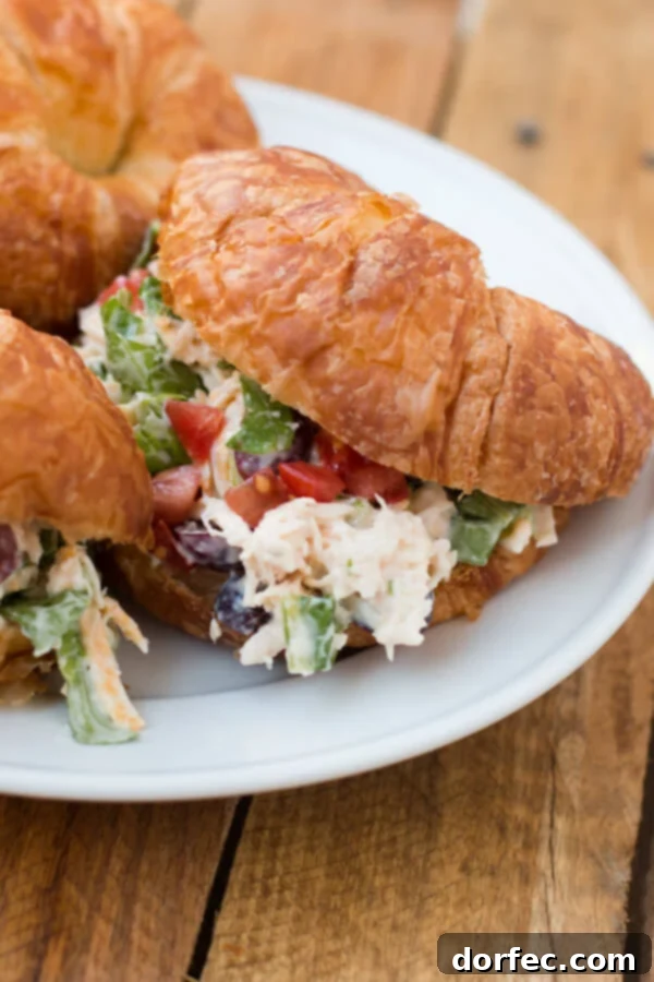 The Best Chicken Salad Croissant Sandwich Recipe Ever!