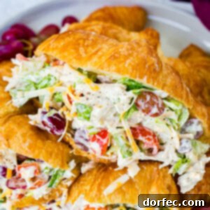 Chicken Salad Croissant Sandwich with Ranch