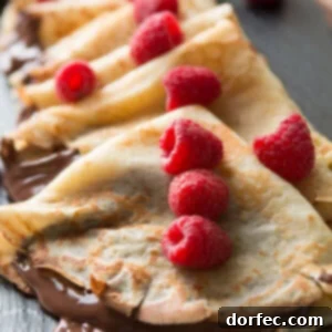 Delicious Nutella Crepes, a delightful breakfast or dessert treat