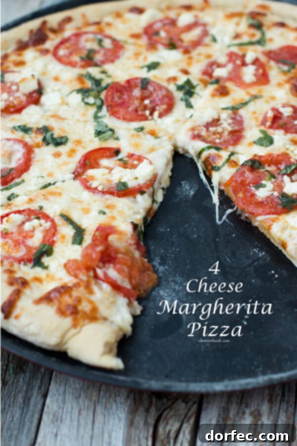 Delicious 4 cheese margherita pizza recipe