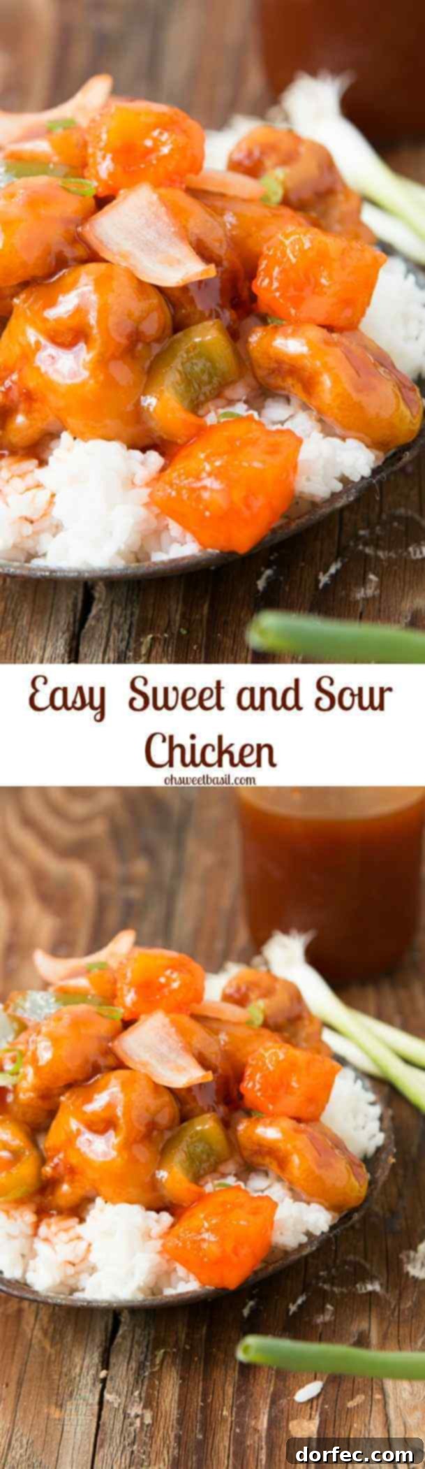 Tangy Sweet Glazed Chicken 3 Our favorite sweet and sour chicken recipe! ohsweetbasil.com