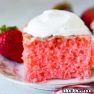 Strawberry Jiggle Cake 6 Strawberries and Cream Jello Cake